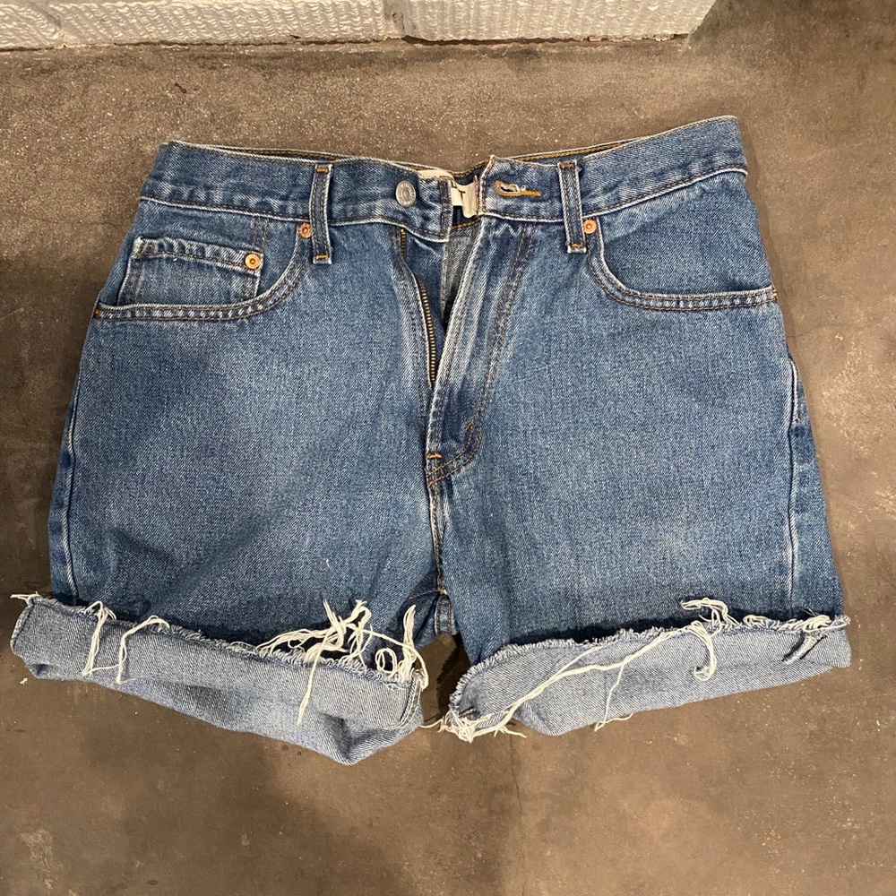 Repurposed Levi jean shorts